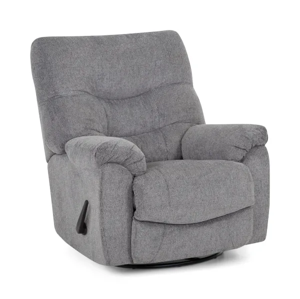Amos Swivel Rocker Recliner - Charcoal