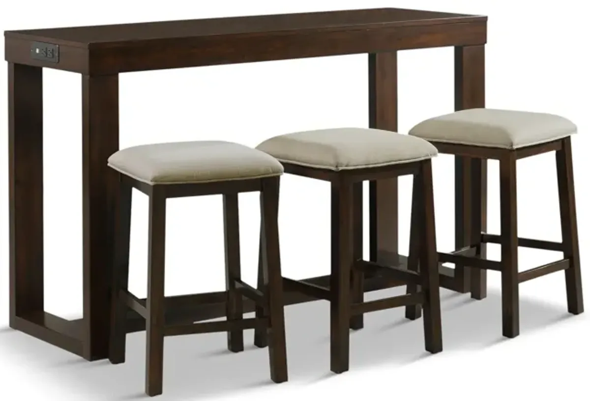 Antonio Sofa Bar Table With 3 Stools