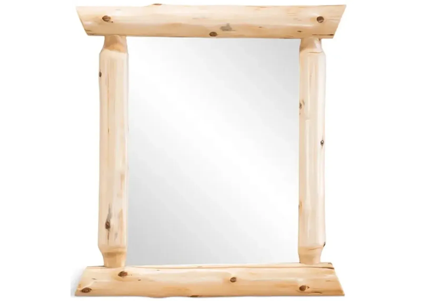 Cedar Log Mirror