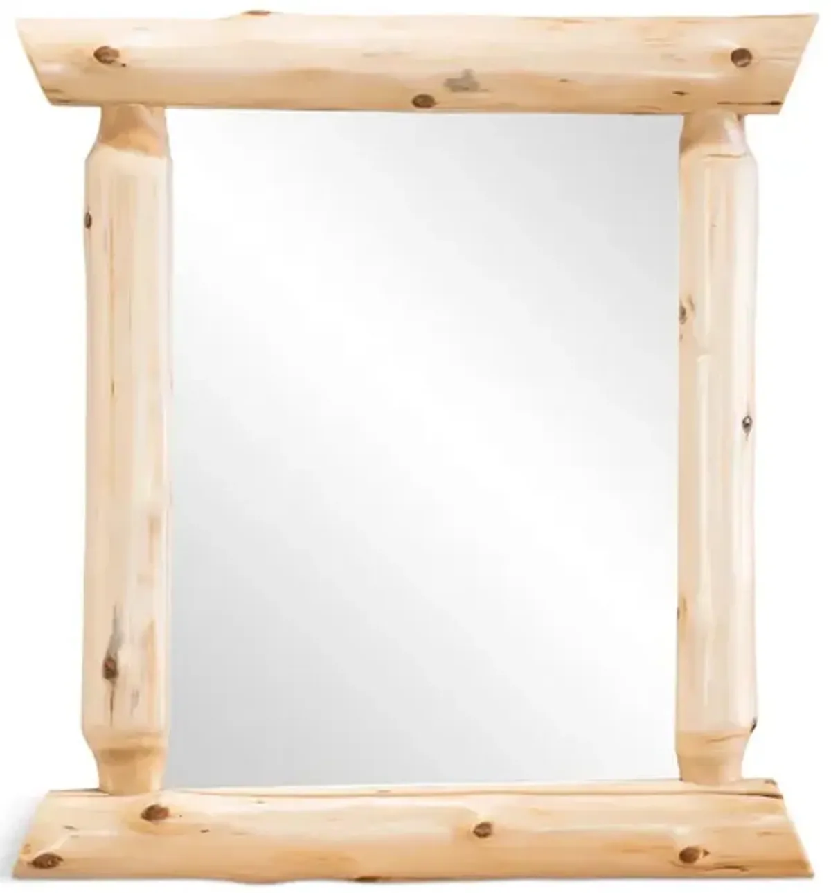 Cedar Log Mirror