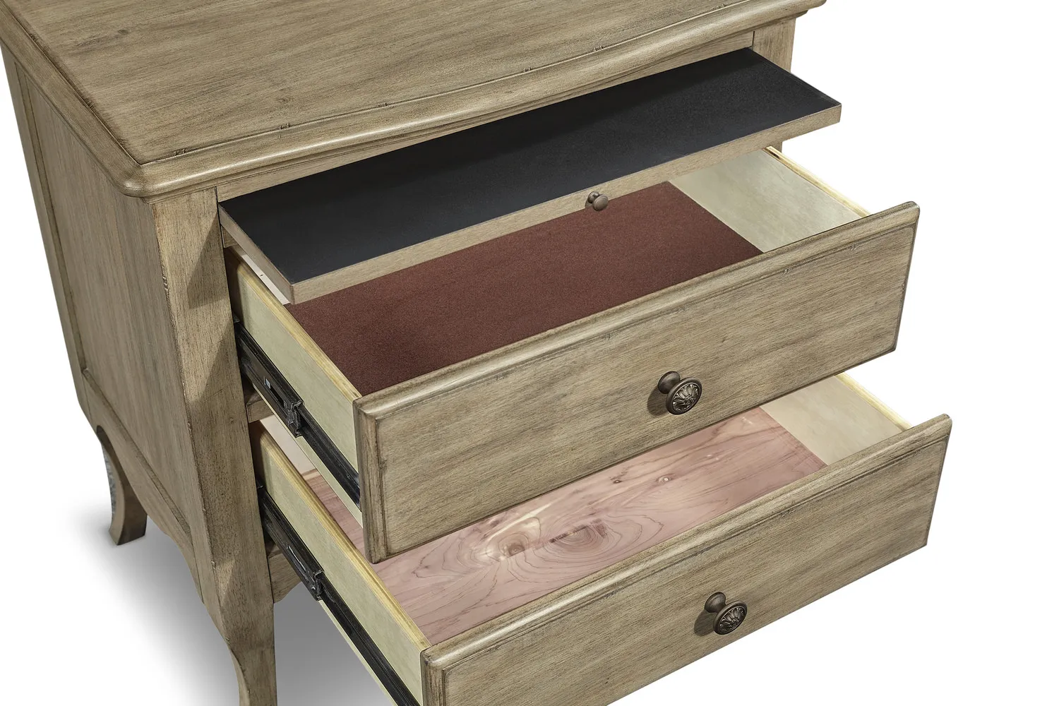 Delilah Mink 2 Drawer Nightstand