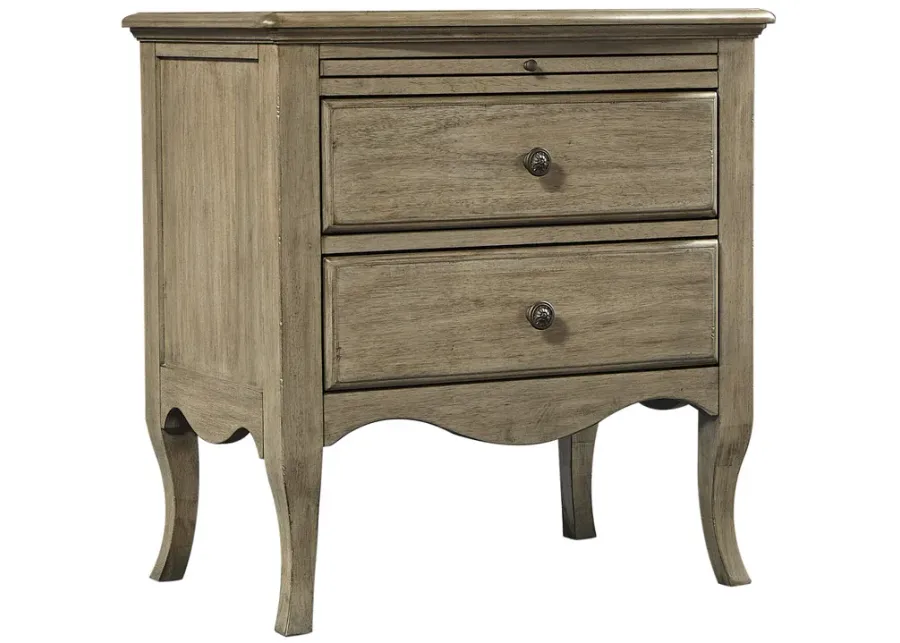 Delilah Mink 2 Drawer Nightstand