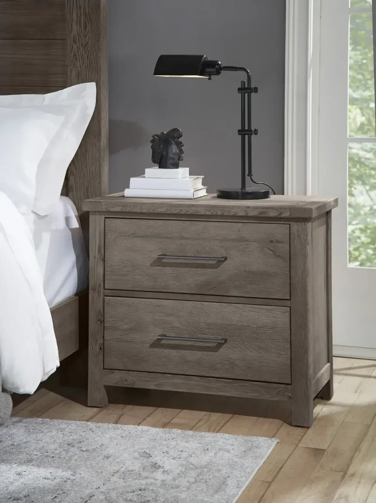 Gable Ridge Nightstand - Mystic Grey