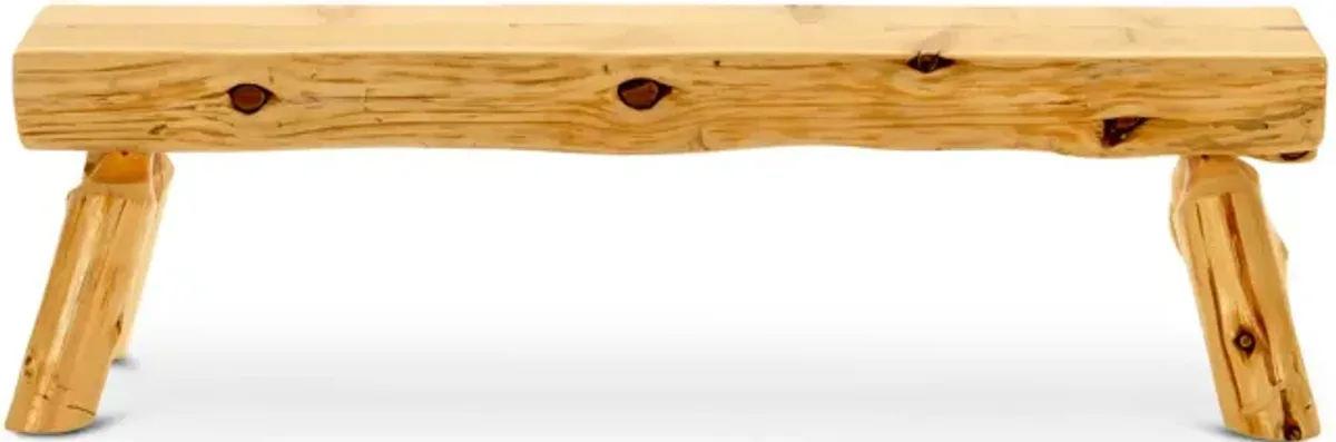 Cedar Log Bench