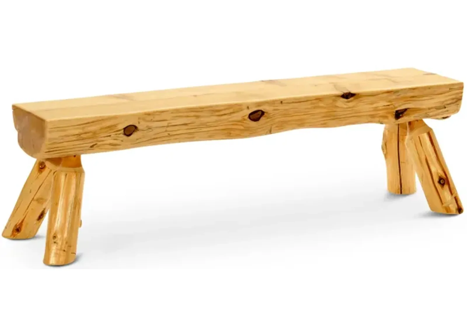 Cedar Log Bench