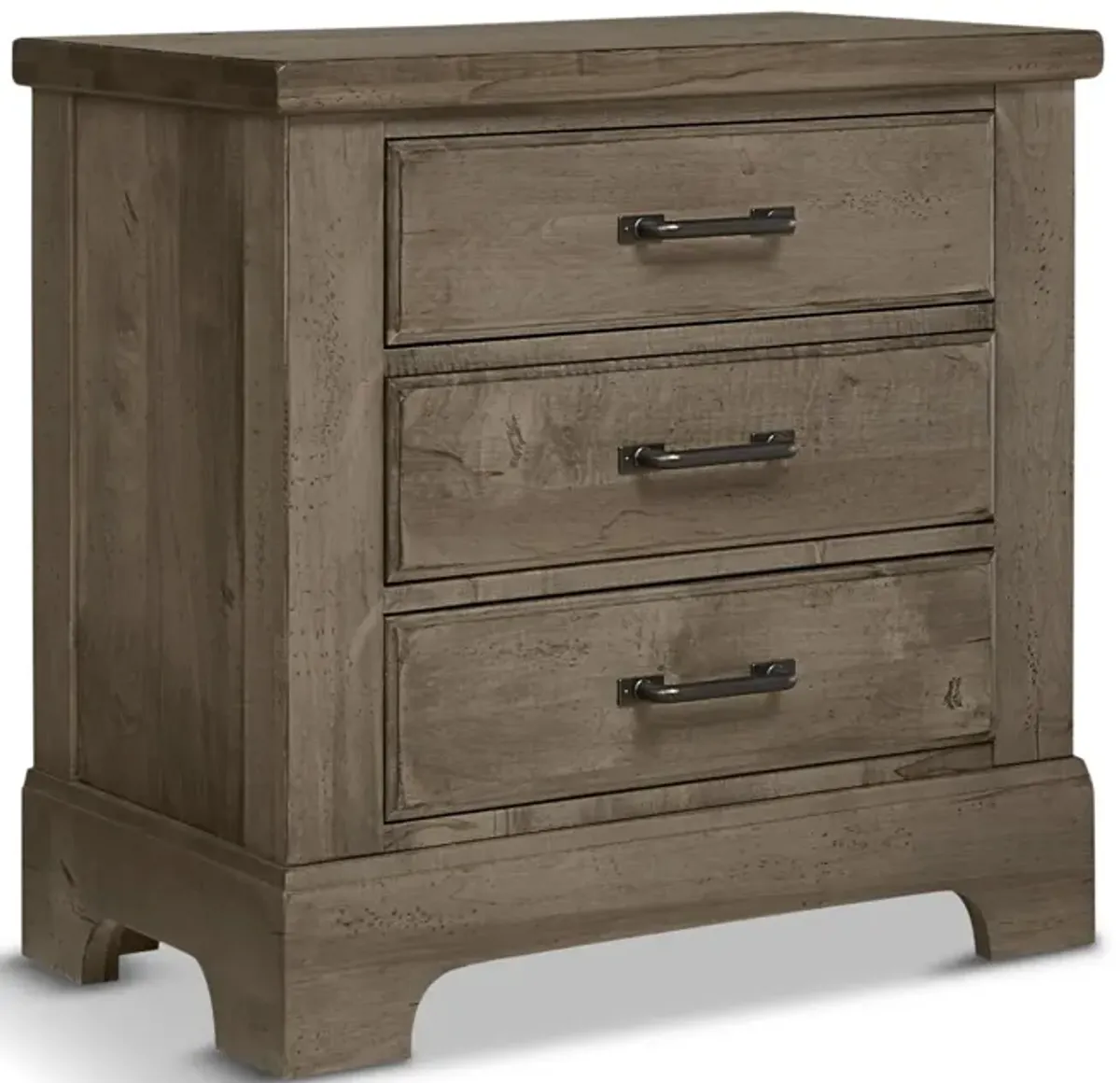 Cool Rustic Nightstand - Stone Grey