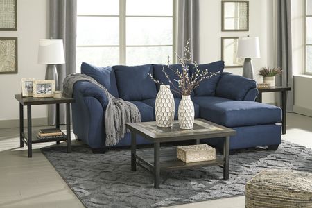 Almath Sofa With Reversible Chaise - Blue