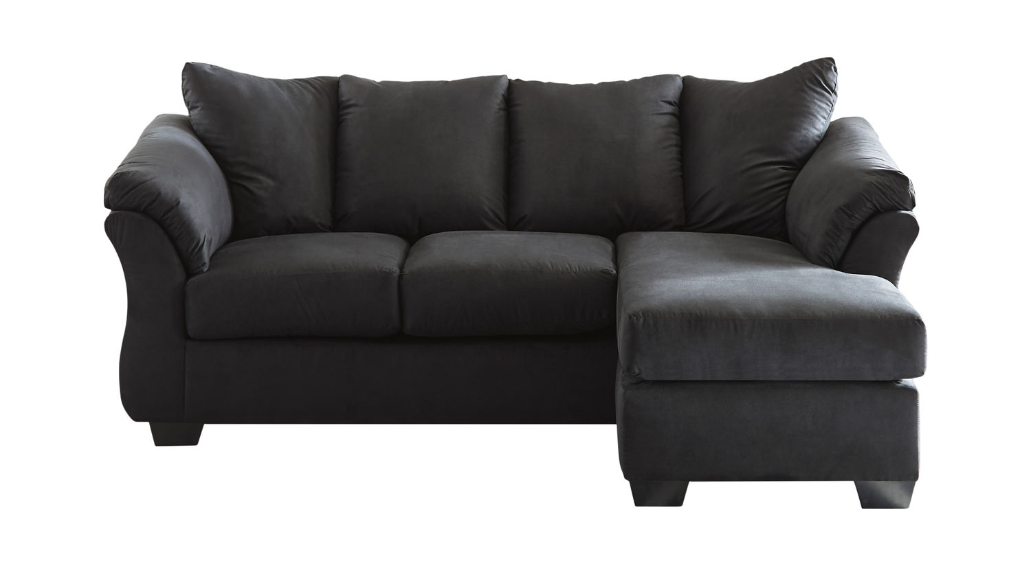 Almath Sofa With Reversible Chaise - Black