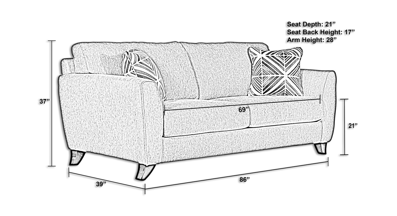 Danza Sofa Pebble