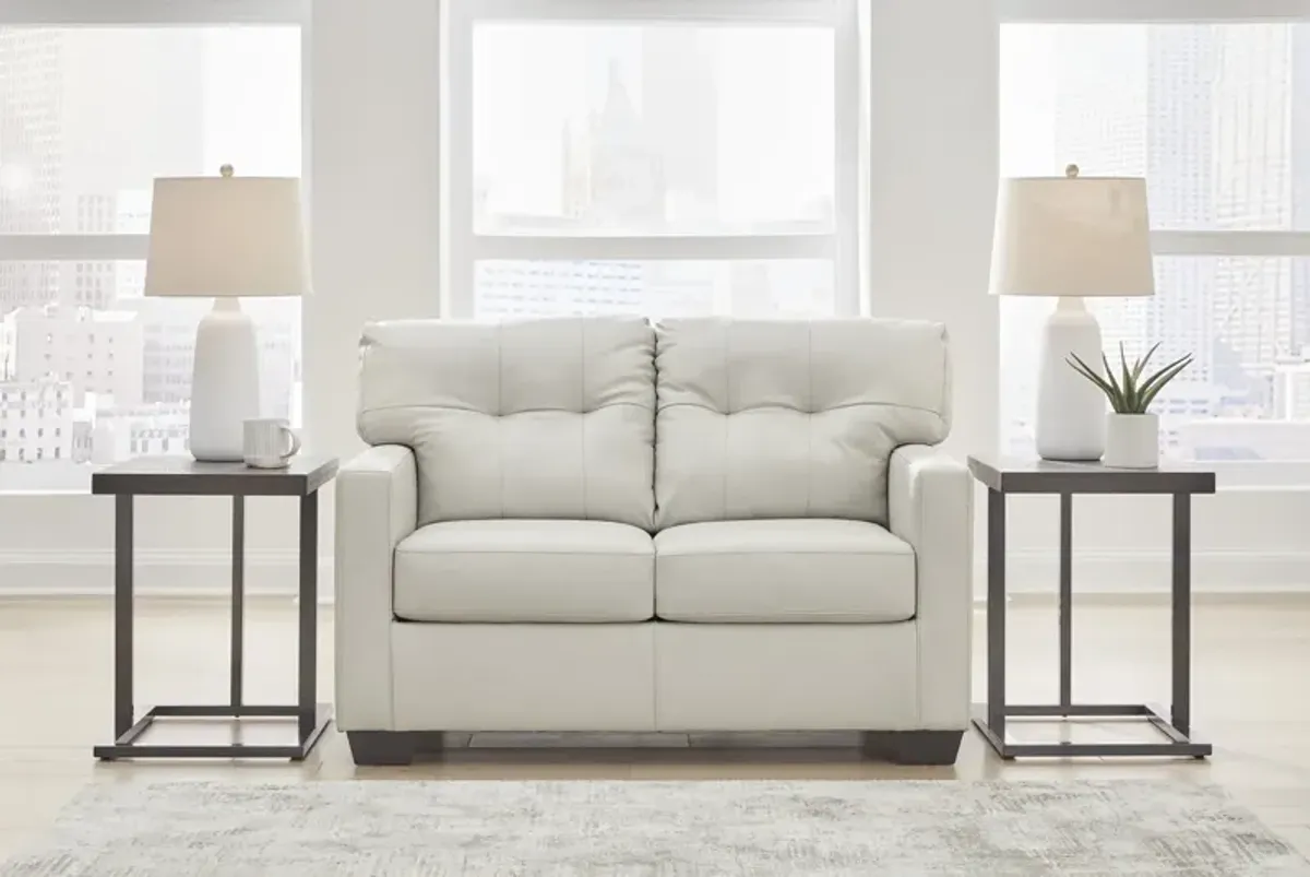 Elsa Leather Loveseat - Coconut