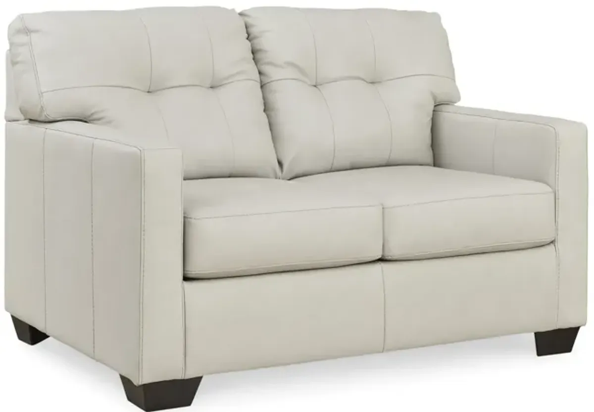 Elsa Leather Loveseat - Coconut