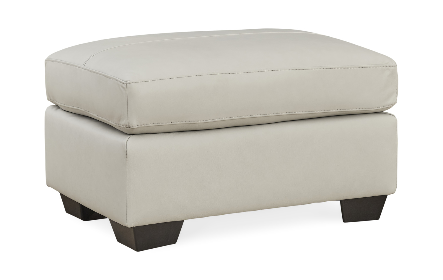 Elsa Leather Ottoman Coconut