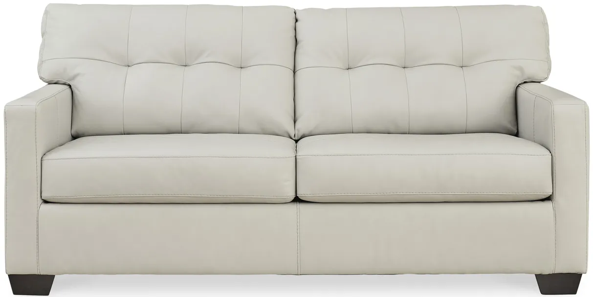 Elsa Leather Full Sleeper Sofa - Coconut