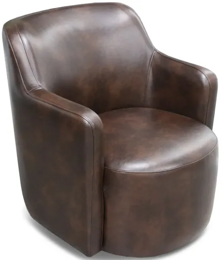 Kalla Swivel Chair - Chocolate