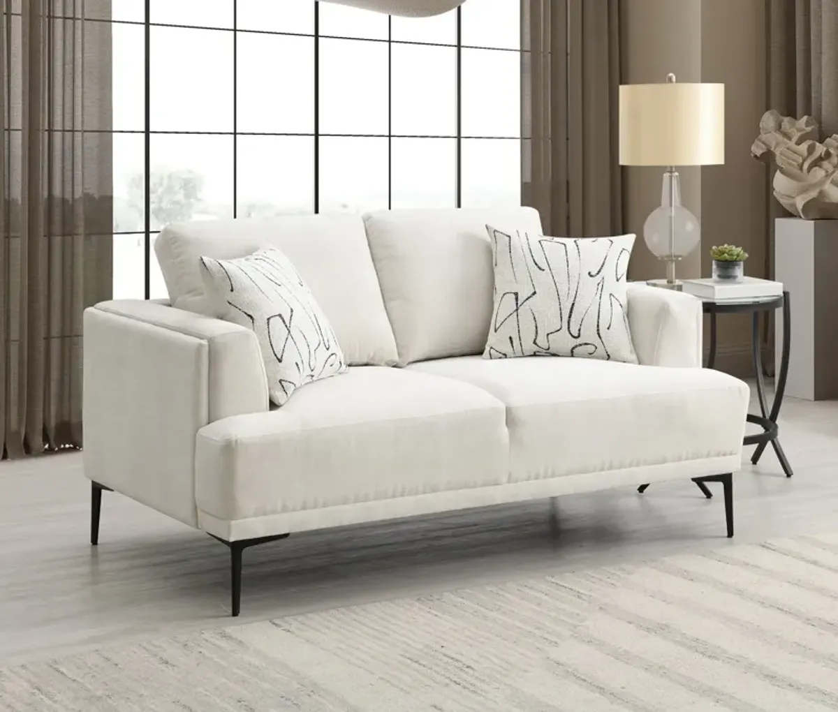 Meril Loveseat - Ivory