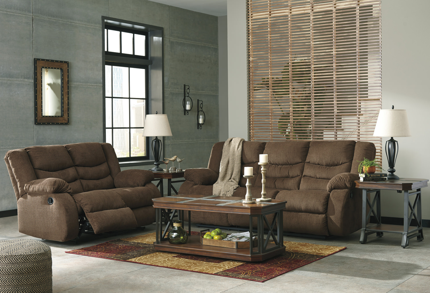 Plante Reclining Sofa - Chocolate