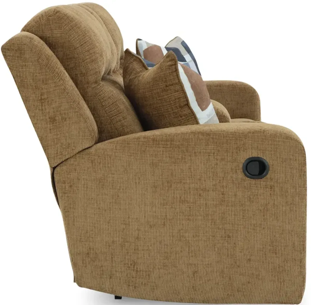 Lindy Reclining Loveseat with Console - Honey