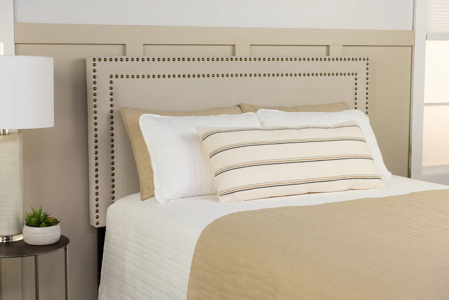 Poe King Headboard - Ivory