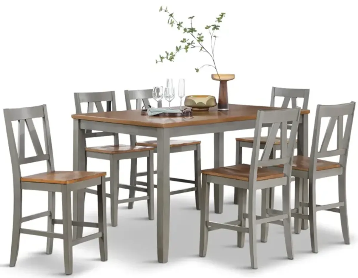 Alameda Counter Table With 6 Stools