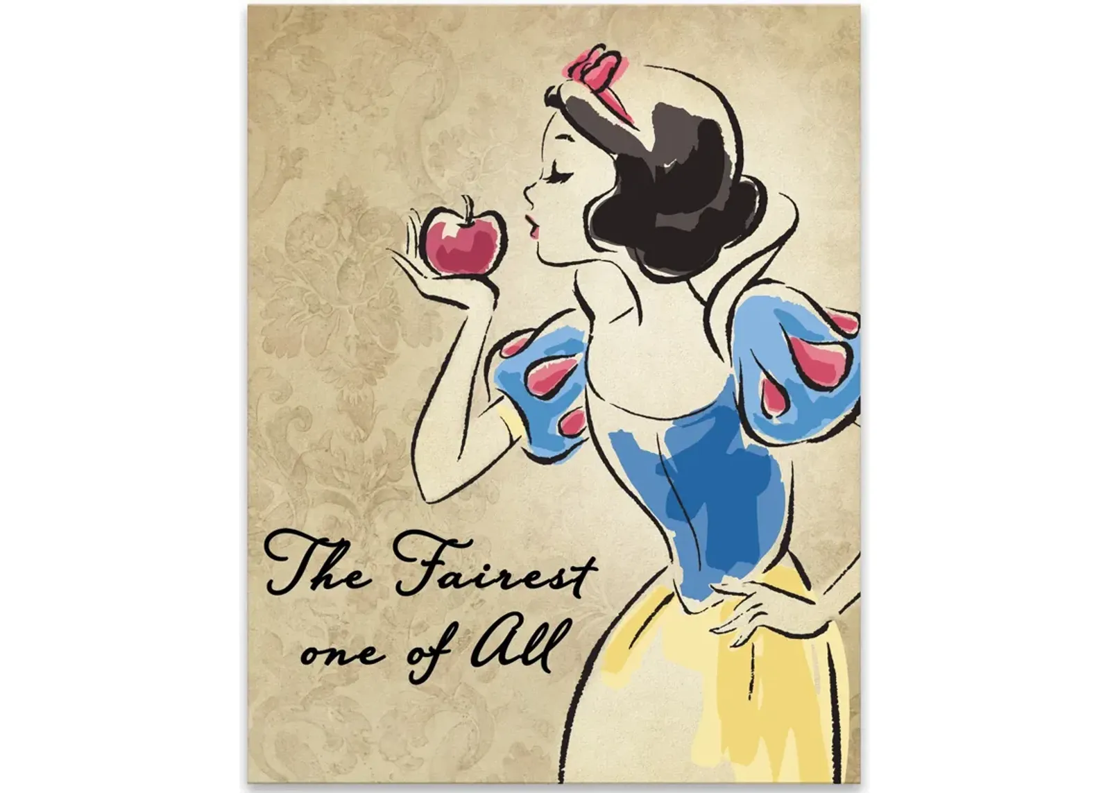 Snow White Floral Canvas Art