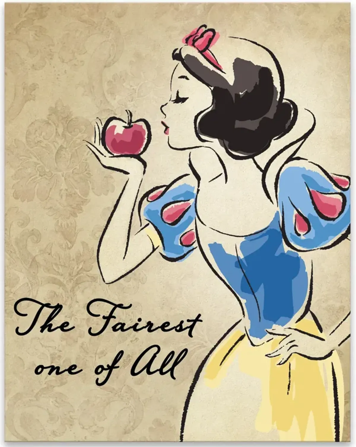 Snow White Floral Canvas Art