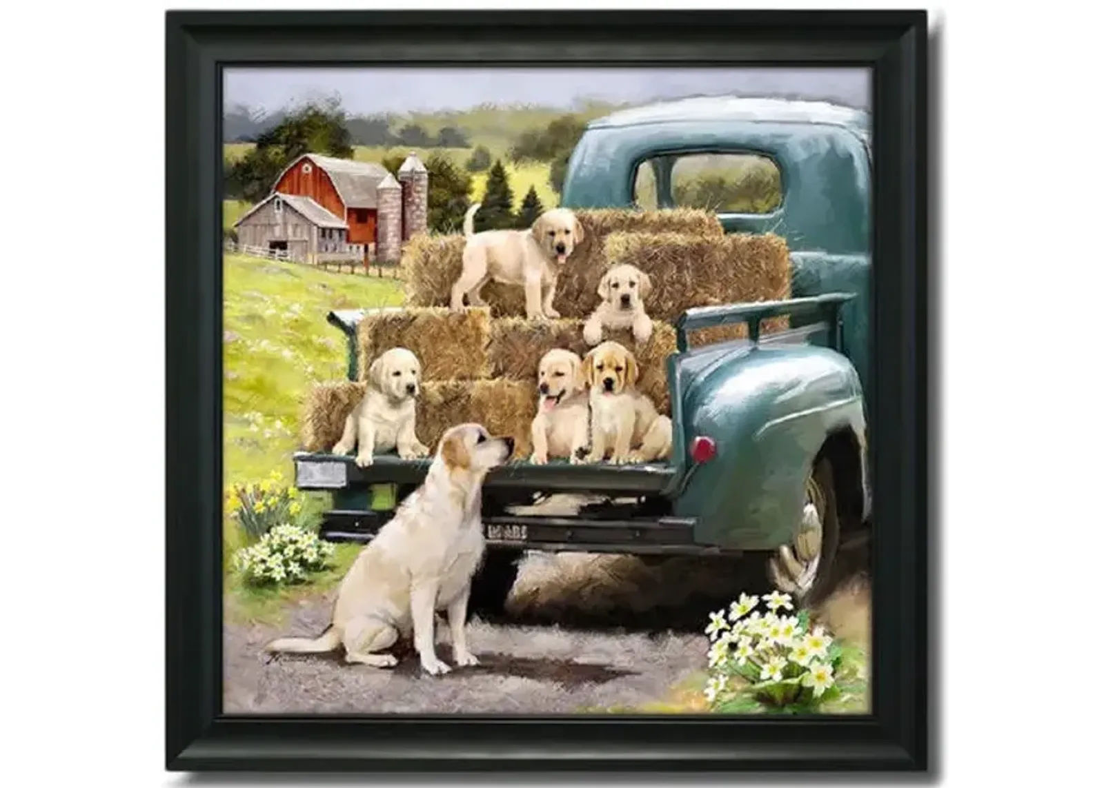 Truck Pups Framed Art