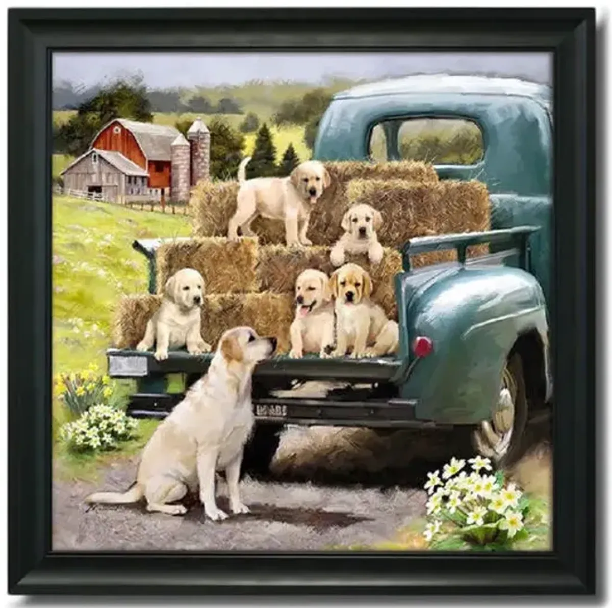 Truck Pups Framed Art