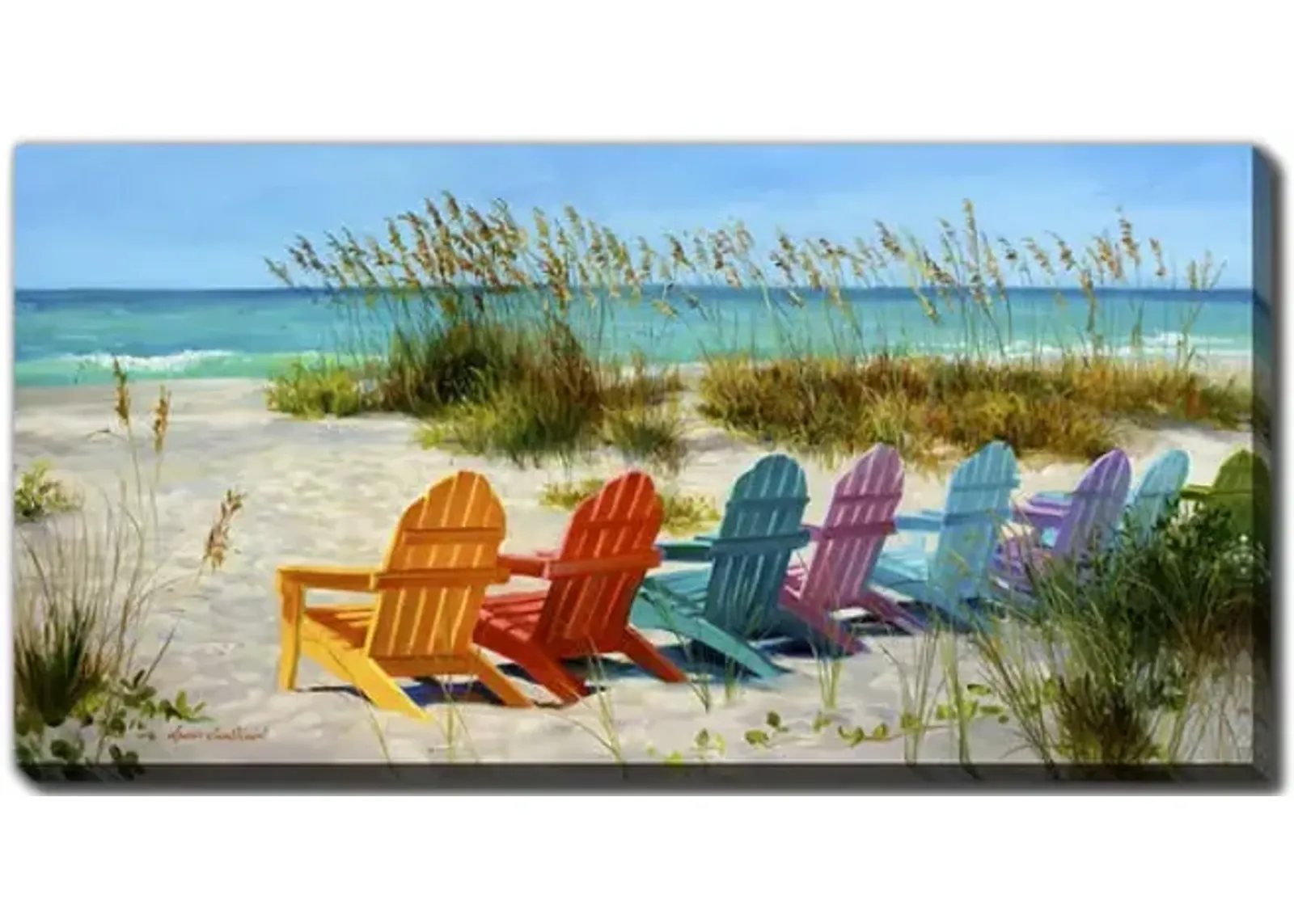 Adirondack Chairs Canvas Art