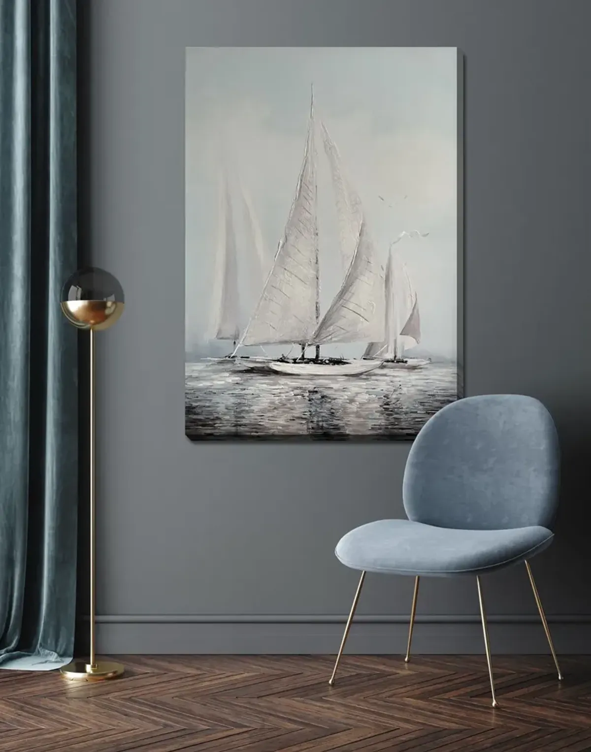 Turquoise Sails Canvas Art