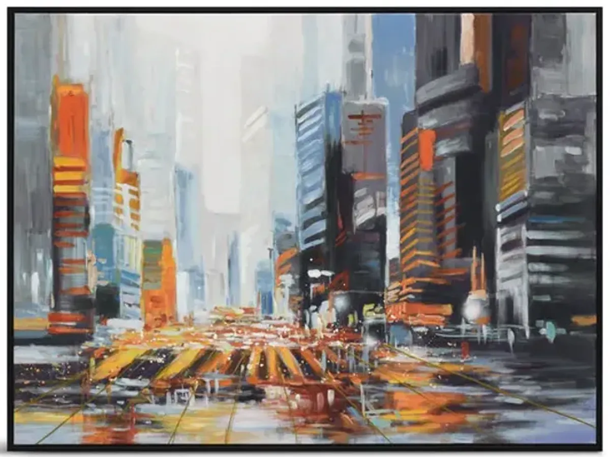 Crazed Times Square Framed Art