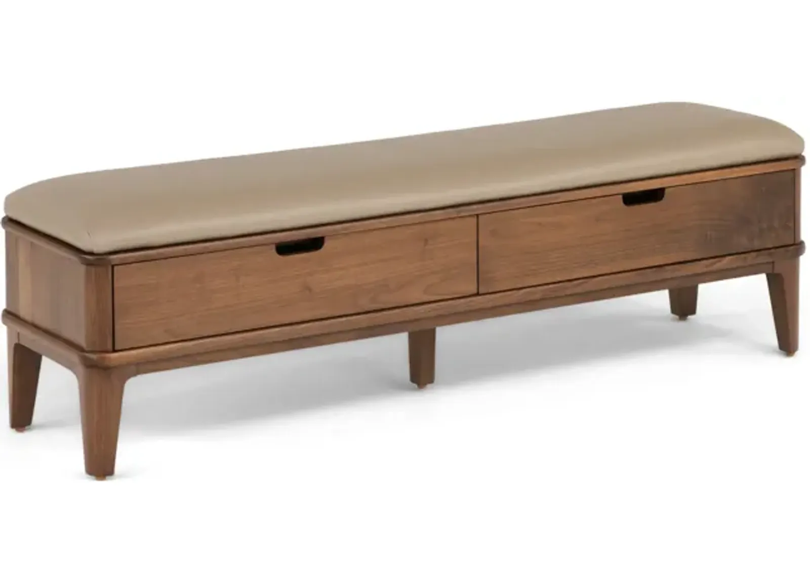 Walnut Grove Leather Bench