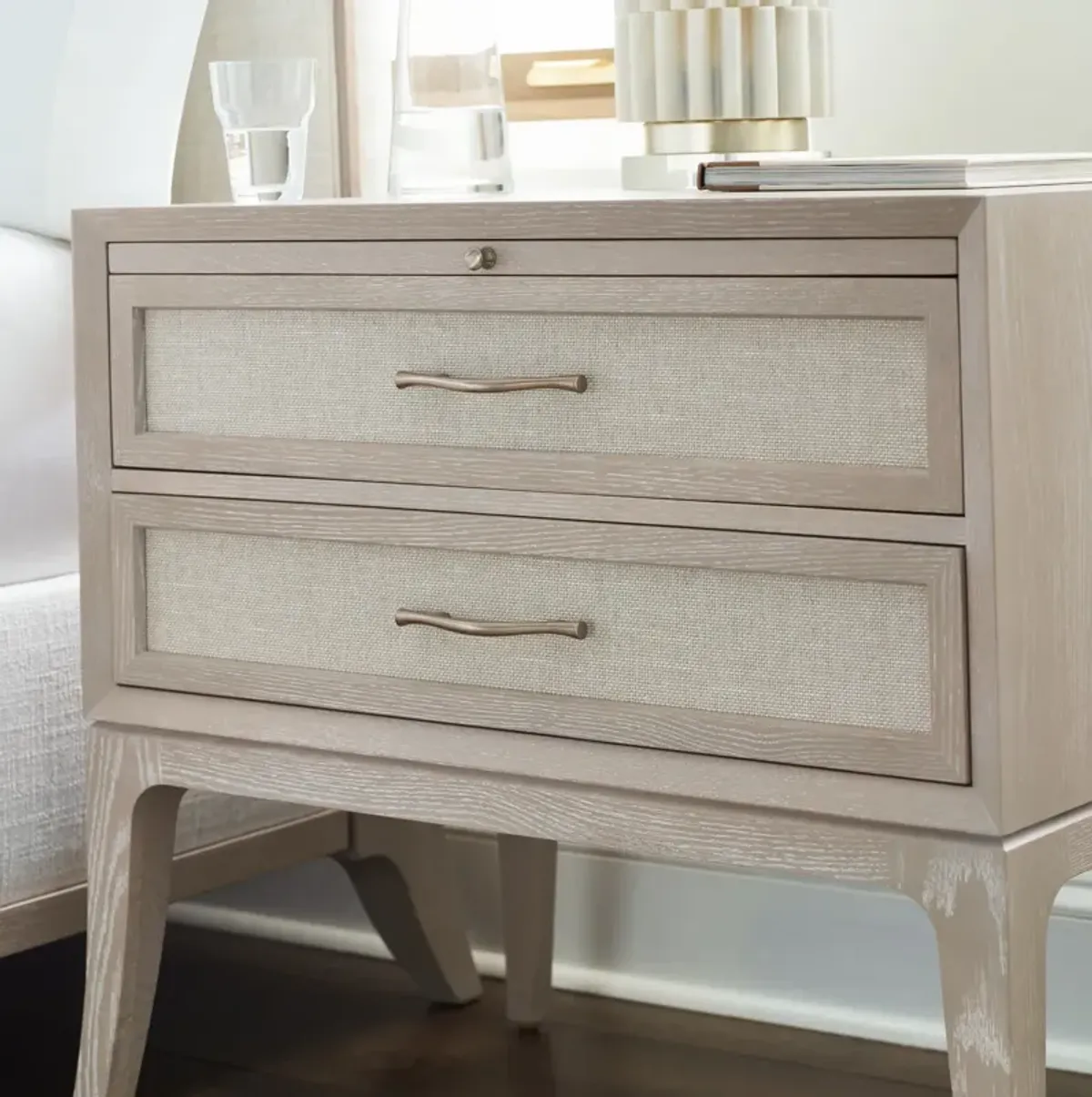 Maidstone Nightstand With Jute Inset