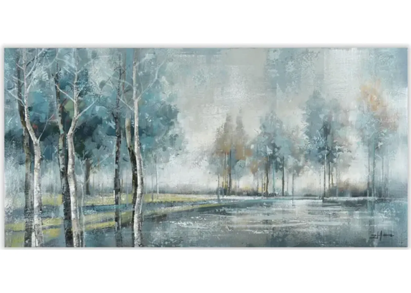 Blue Landscape Canvas Art