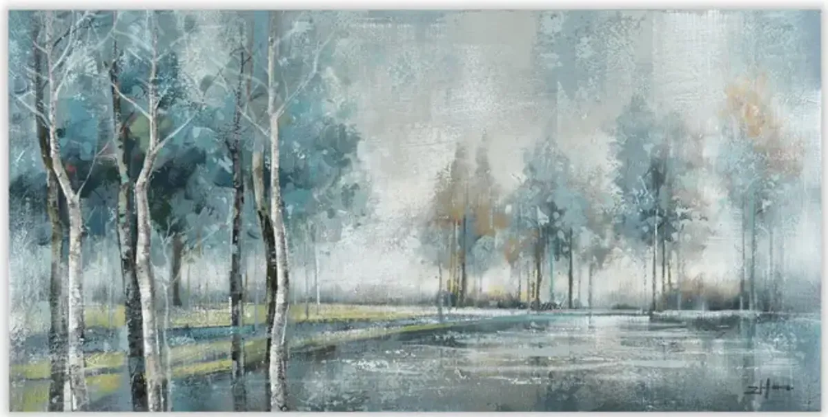 Blue Landscape Canvas Art