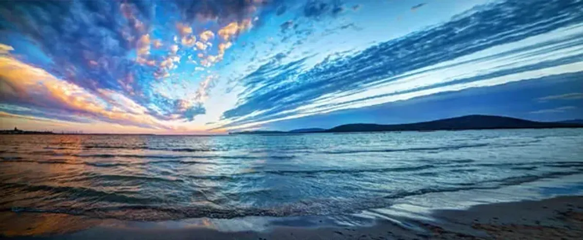 Ocean Sky Glass Art