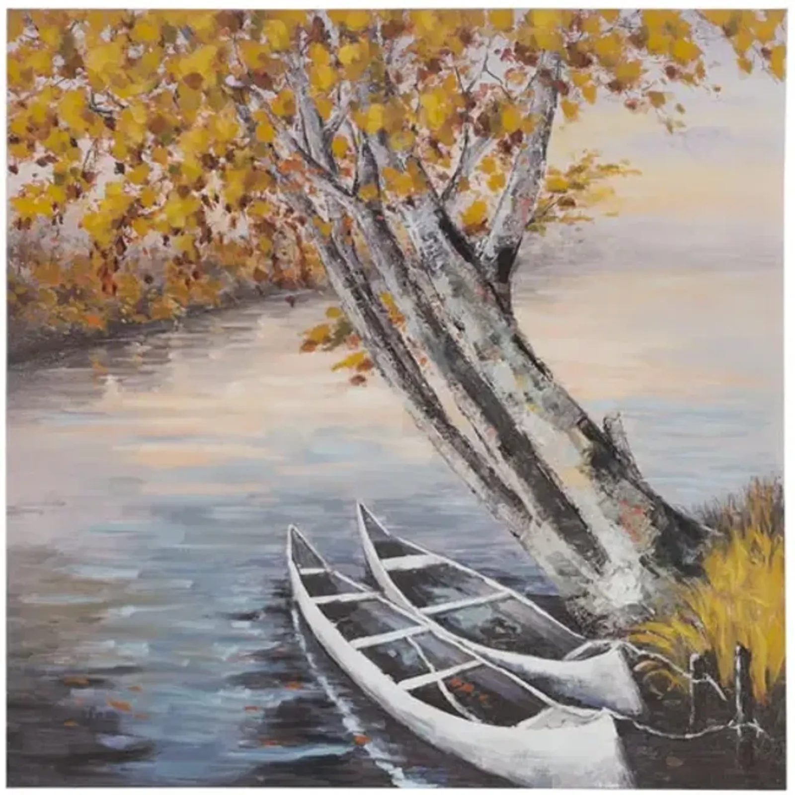 Two Canoes Canvas Art