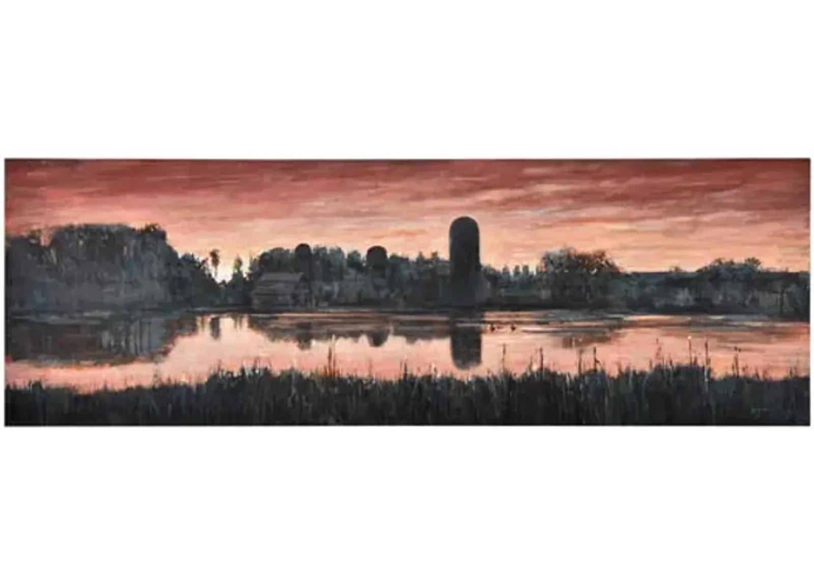 Sunset On The Farm Canvas Art