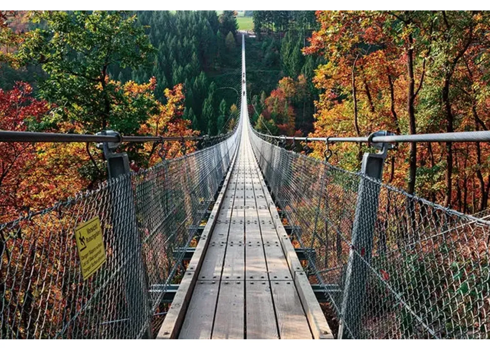 Fall Bridge Walk Glass Art