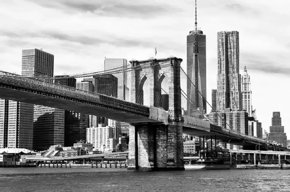 New York Bridge Glass Art