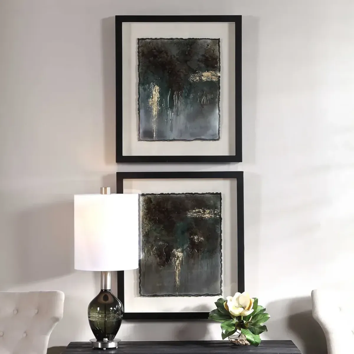 Rustic Patina Framed Prints - Set of 2