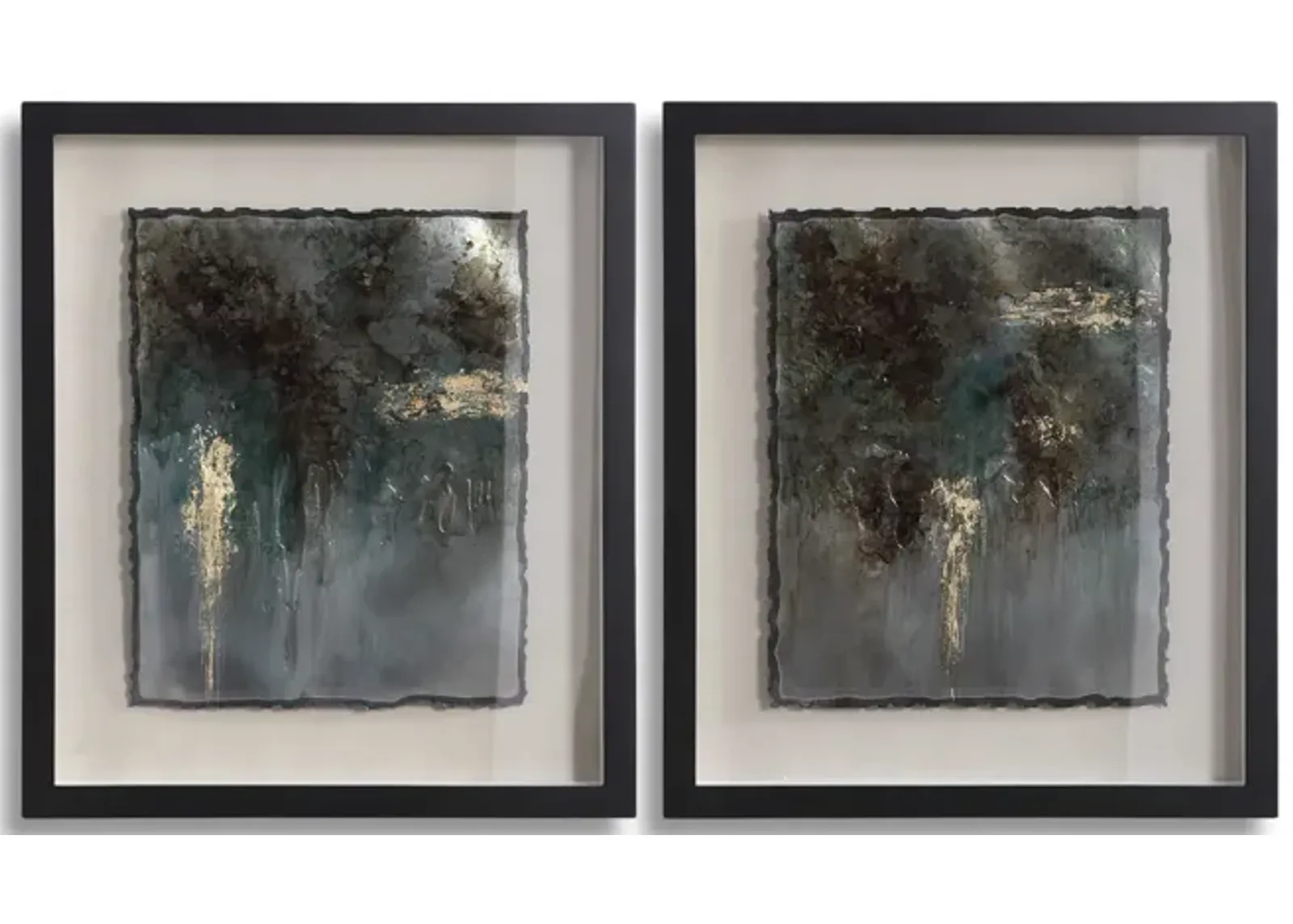 Rustic Patina Framed Prints - Set of 2