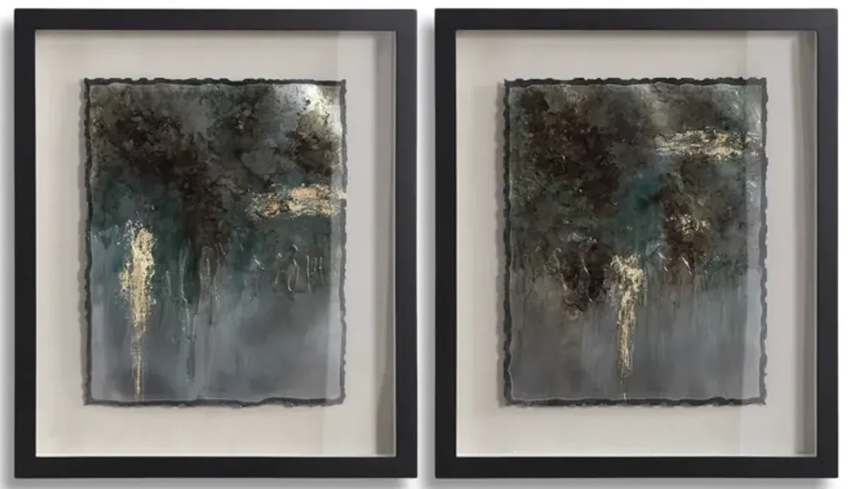 Rustic Patina Framed Prints - Set of 2