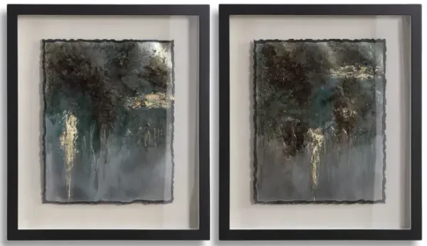 Rustic Patina Framed Prints - Set of 2