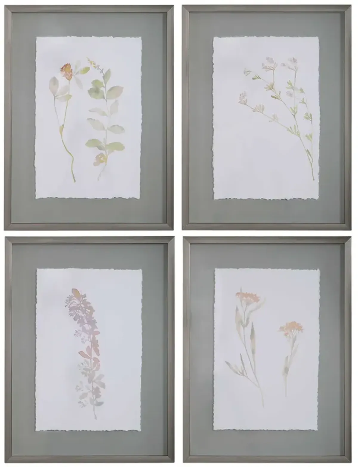 Flourish Framed Prints - Set of 4