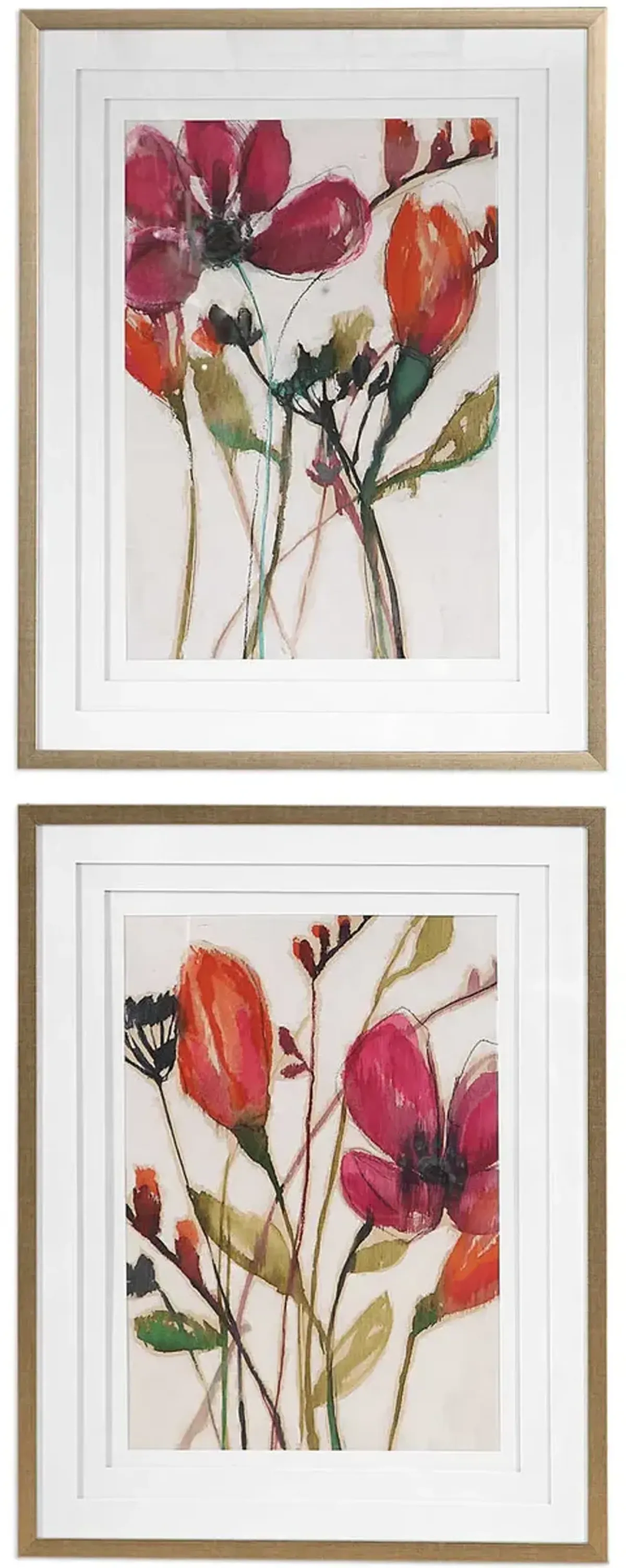 Vivid Arrangement Prints - Set of 2