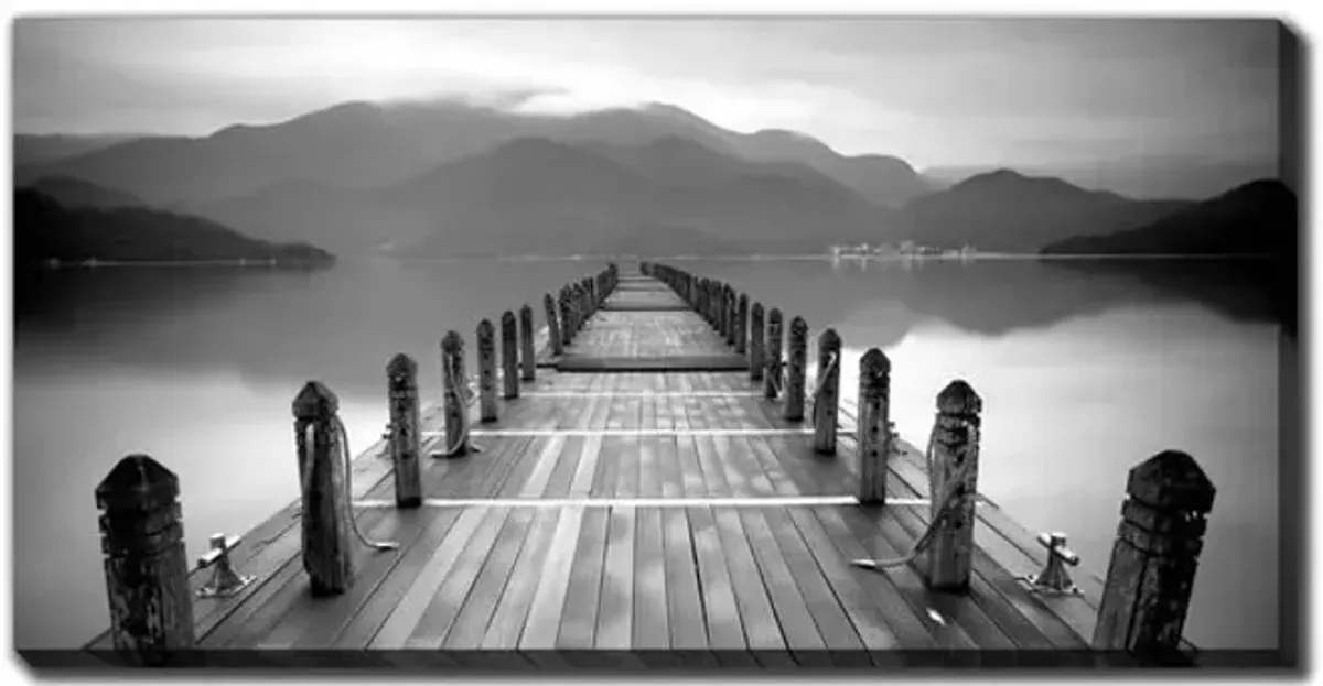 Lake Pier Canvas Art