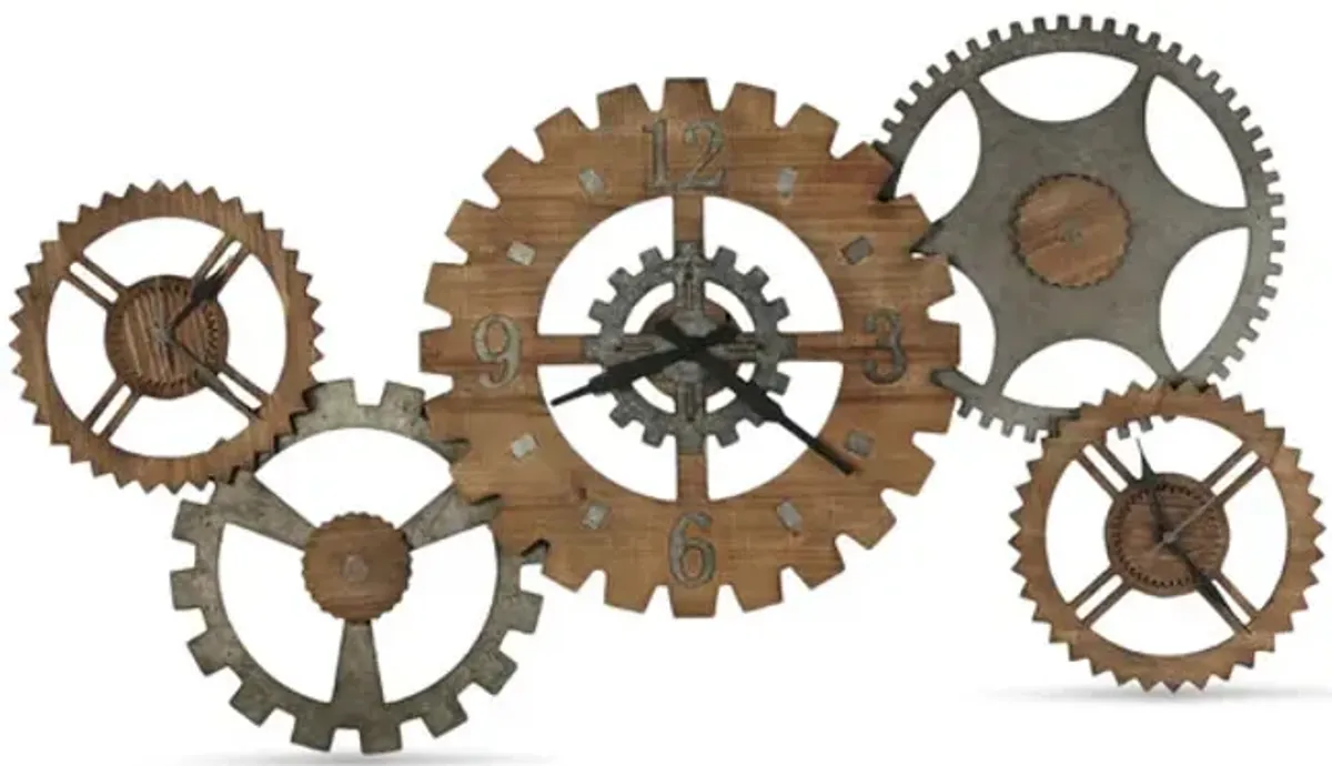 Cogwheel III Oversized Wall Clock