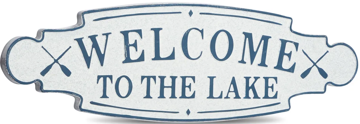 Welcome To Lake Metal Sign