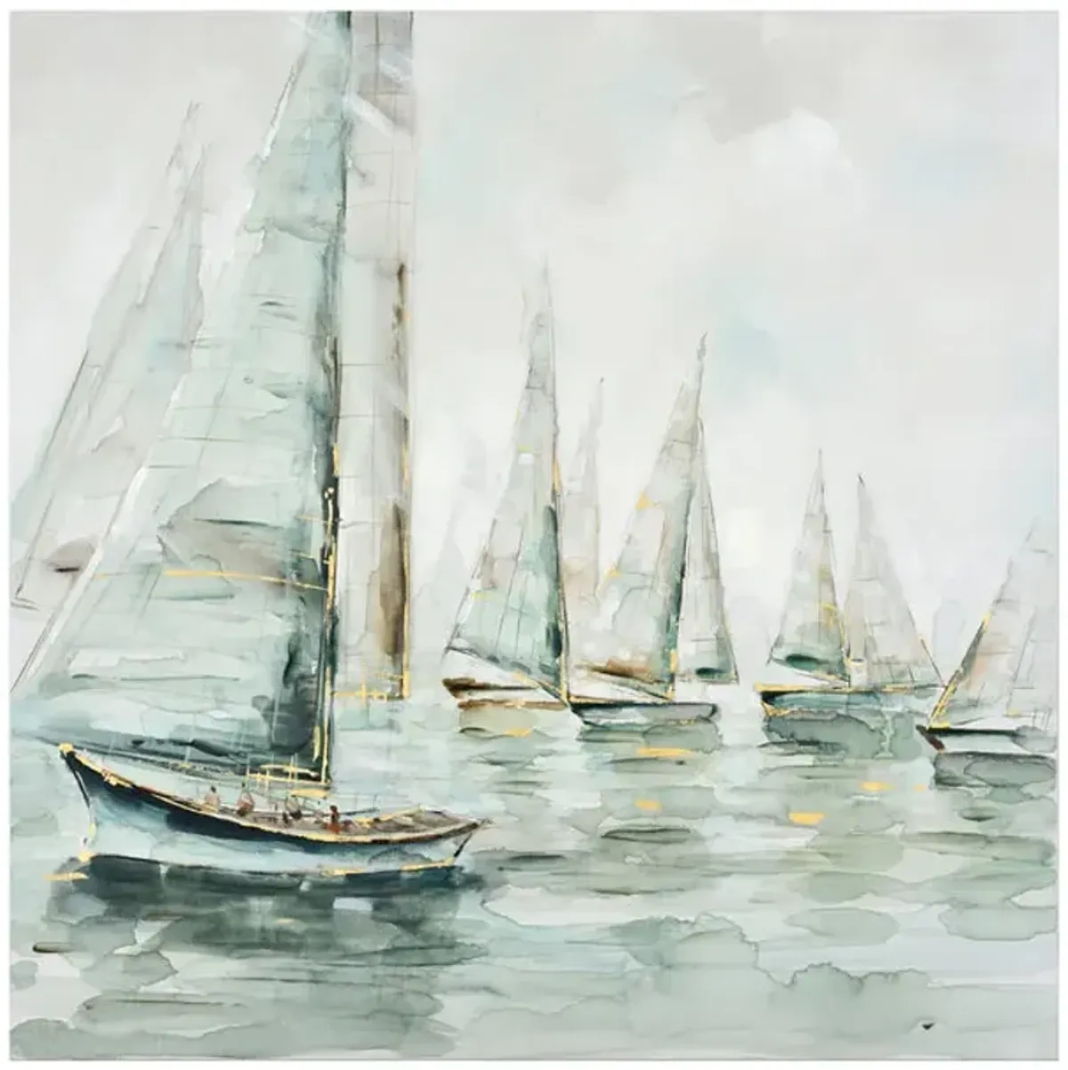 Misty Sail Canvas Art