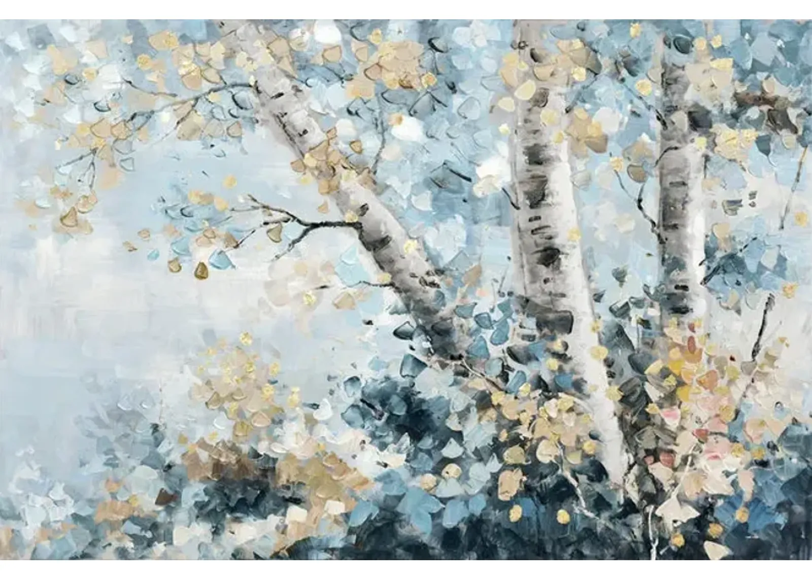 Blossoming Birches Canvas Art